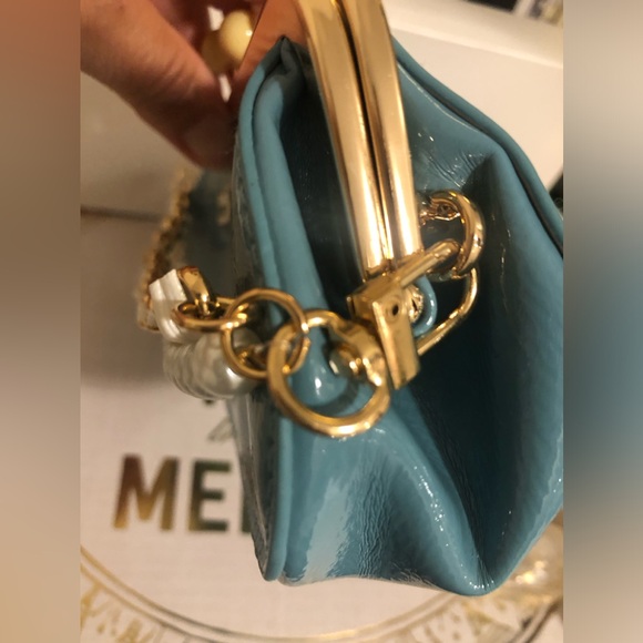 MIU MIU Patent Leather Robins Egg Clutch/Crossbody/Shoulder/Handbag *Restyled - Picture 7 of 14